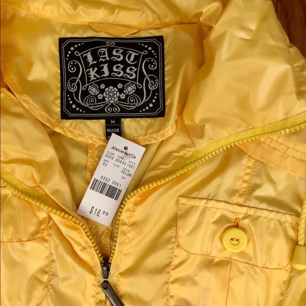 New With Tags, Yellow Lightweight Jacket, Zip Up Jacket - Picture 2 of 3